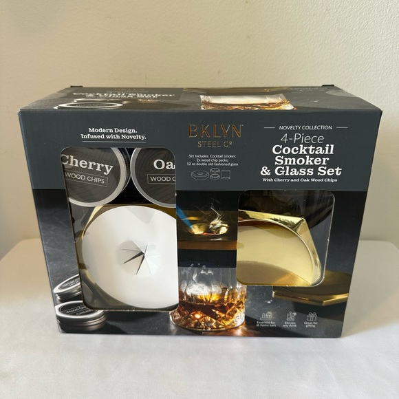 BKLYN Steel Co. 4-Piece Cocktail Smoker Set - Picture 5 of 5